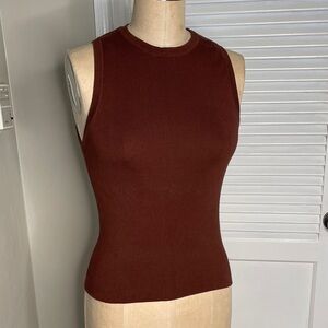 Zara Sleeveless Brown Tank Top Sz L